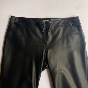 Max Studio Leather low-rise Pants
